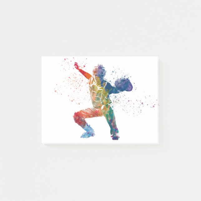 baseball player post-it klebezettel (Vorderseite)