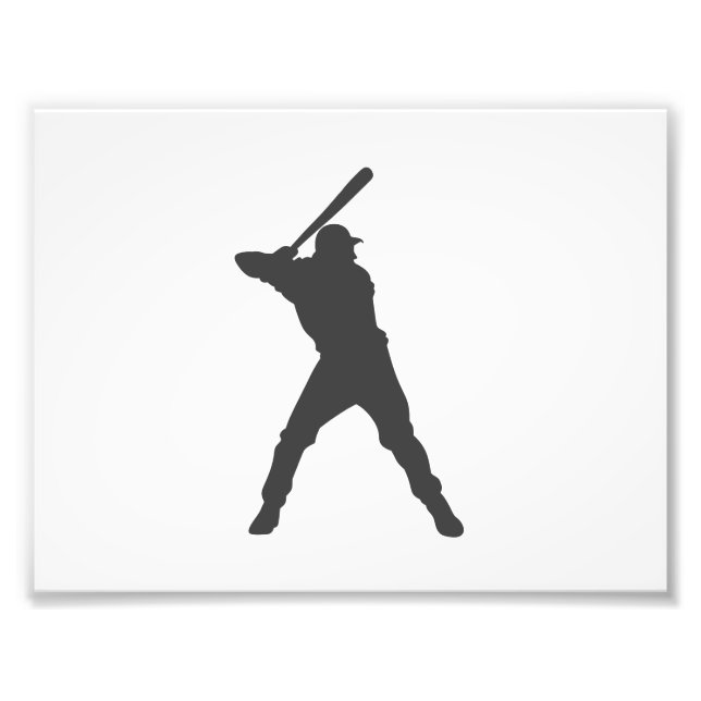 Baseball-Player-Silhouette Fotodruck (Vorne)