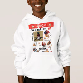 Baseball Player Software PERSONALISIERT Foto & Nam Hoodie