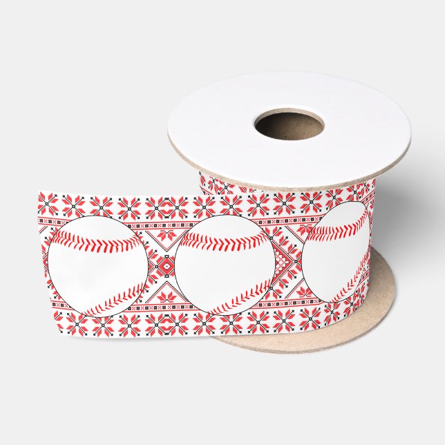 Baseball Player Weihnachtsgeschenk Wrapping Satinband (Spule)