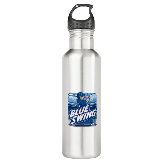 Baseball Playoff Championship Spirit Design Edelstahlflasche (Vorderseite)
