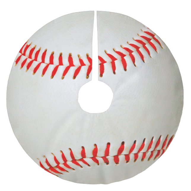 Baseball Polyester Weihnachtsbaumdecke (Vorderseite)