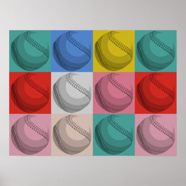 Baseball Pop Art Poster (Vorne)