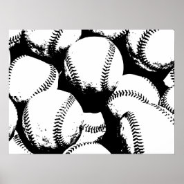 Baseball Pop Kunst, Dichtung und Musik Poster