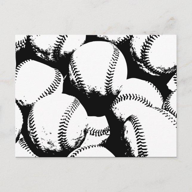Baseball Pop Kunst, Dichtung und Musik Postkarte (Vorderseite)