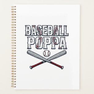 Baseball Poppa Vintage Gravure Design de T-Shirt_1