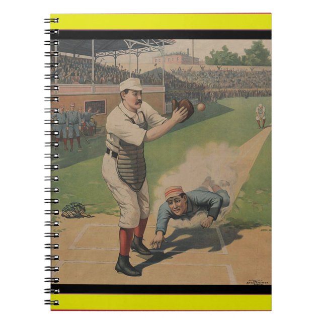 Baseball-Poster-Notebook Notizblock (Vorderseite)