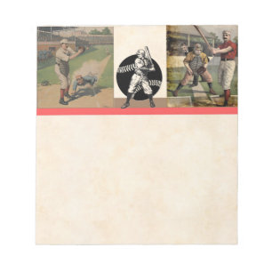 Baseball Poster Notepad Notizblock
