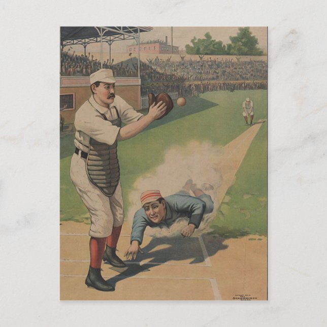 Baseball Poster Postkarte (Vorderseite)