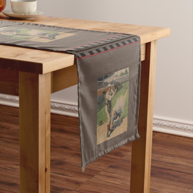 Baseball Poster Table Runner Kurzer Tischläufer (Beispiel)
