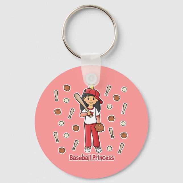 Baseball Princess Schlüsselanhänger (Vorderseite)