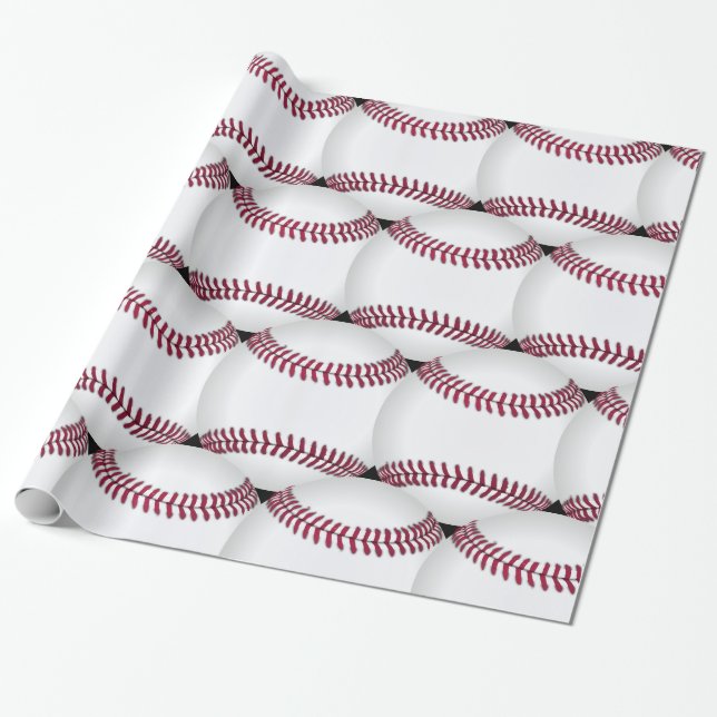 Baseball Print Geschenkpapier (Ungerollt)