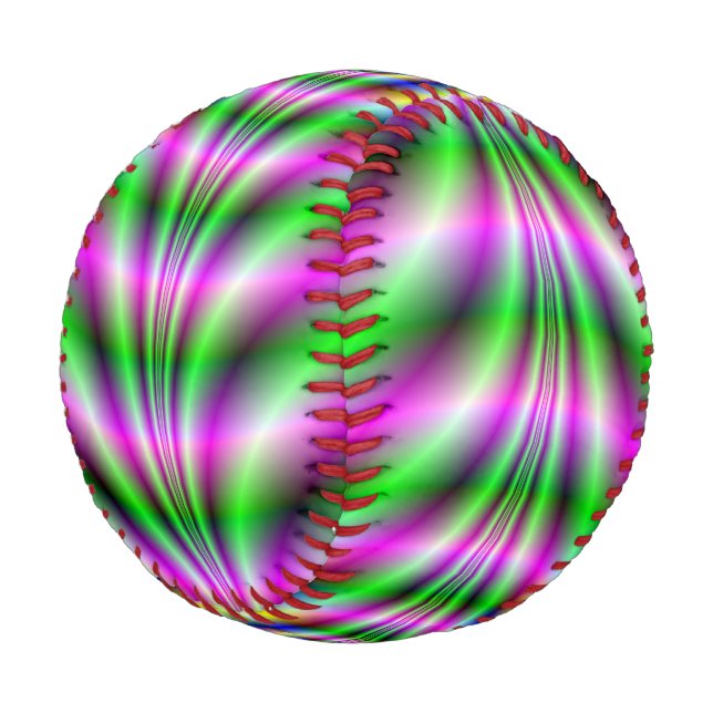 Baseball Psychedelic Neon Eye (Schrägansicht)