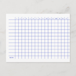 Baseball-Punktkarte. Postkarte