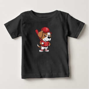 Baseball Puppy-Cartoon Baby T-shirt