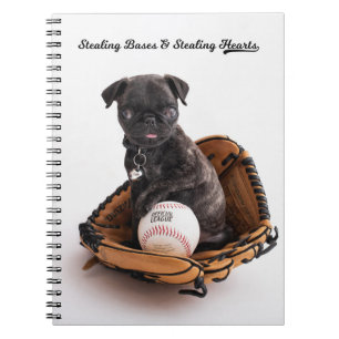 Baseball-Puppy-Notebook Notizblock