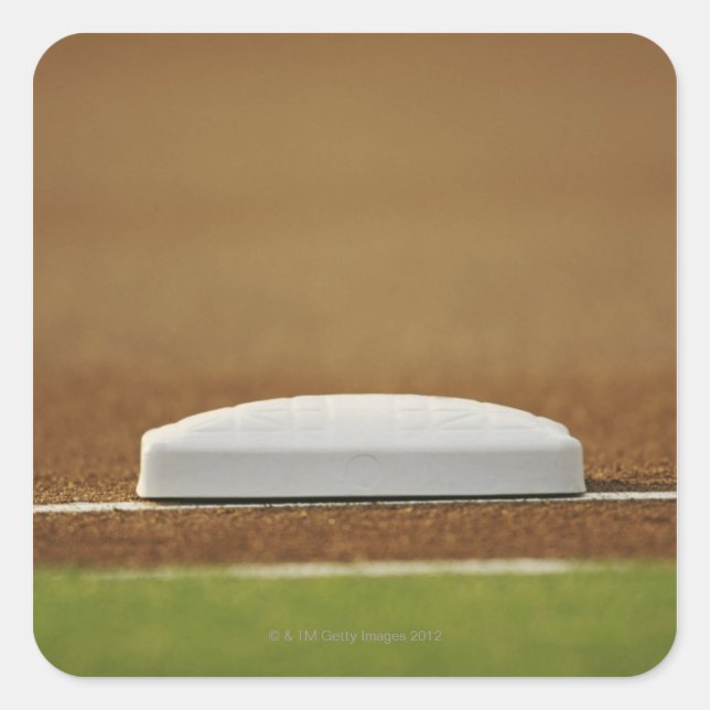 Baseball Quadratischer Aufkleber (Vorderseite)