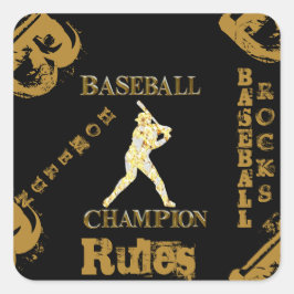 Baseball Quadratischer Aufkleber