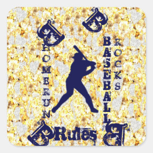 Baseball Quadratischer Aufkleber