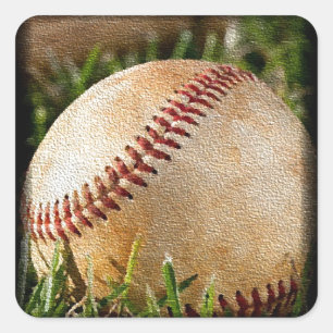 Baseball Quadratischer Aufkleber