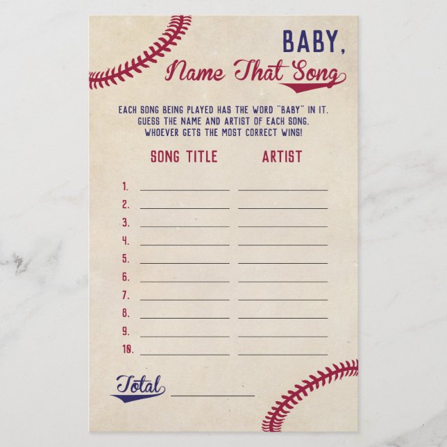 Baseball rät das Baby Song Baby Shooting Game Flyer (Vorne)