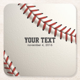 Baseball Rechteckiger Pappuntersetzer