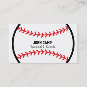 Baseball Red Stitch Coach Sports Business Card Visitenkarte
