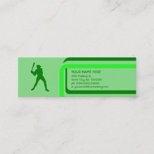 Baseball : Retro-Stil: Mini Visitenkarte