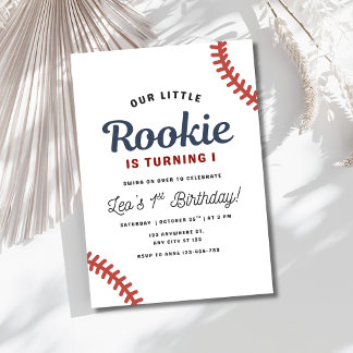 Baseball Rookie 1st Birthday Sports Boys Birthday Einladung