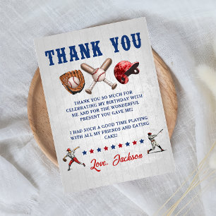 Baseball Rookie Birthday Danke Karte