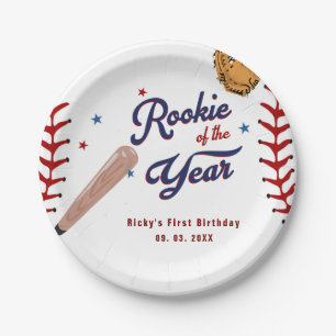 Baseball Rookie des Jahres Baseball 1. Geburtstag Pappteller