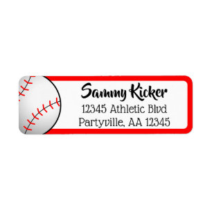 Baseball, rot und schwarz