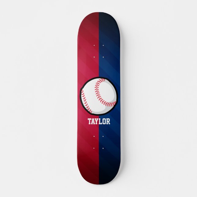 Baseball; rot, weiß und blau skateboard (Vorne)