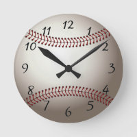 Baseball Round Clock