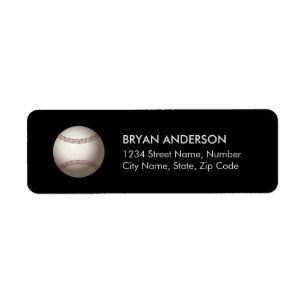 Baseball-Rücksendeadresse-Aufkleber