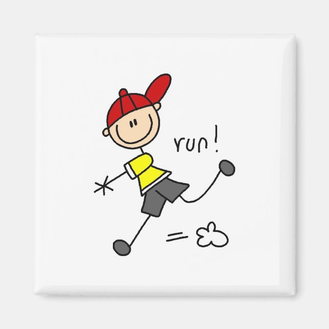 Baseball Run Tshirts und Geschenke Magnet (Vorne)