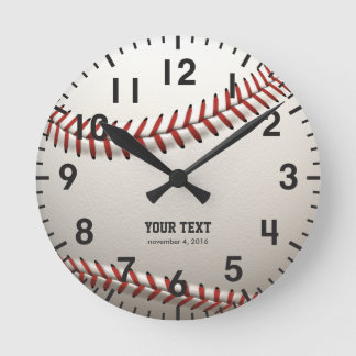Baseball Runde Wanduhr
