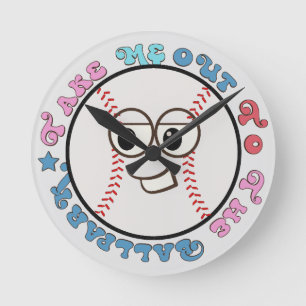 Baseball Runde Wanduhr