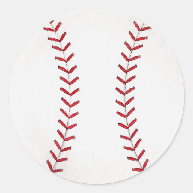 Baseball Runder Aufkleber (Vorderseite)