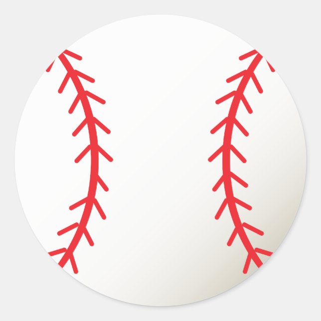 Baseball Runder Aufkleber (Vorderseite)