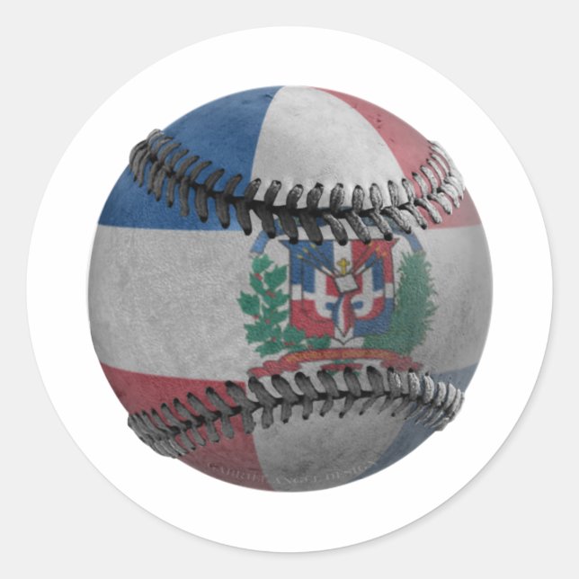 Baseball Runder Aufkleber (Vorderseite)