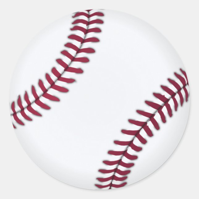 Baseball Runder Aufkleber (Vorderseite)