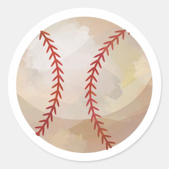 Baseball Runder Aufkleber (Vorderseite)