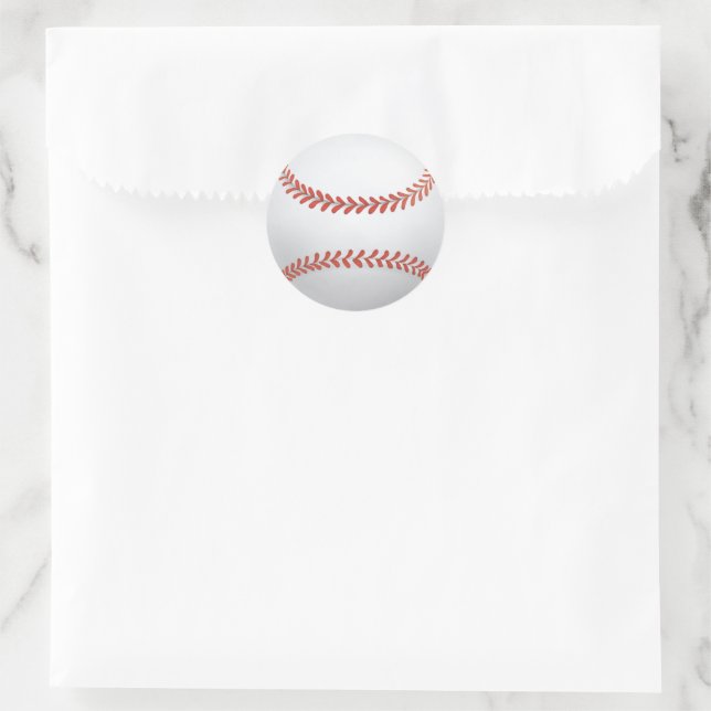Baseball Runder Aufkleber (Tasche)