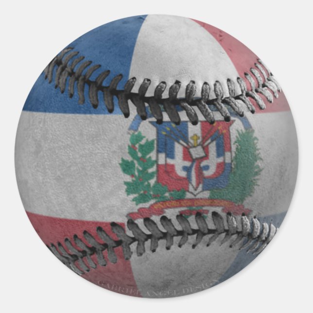 Baseball Runder Aufkleber (Vorderseite)