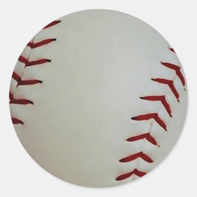 Baseball Runder Aufkleber (Vorderseite)