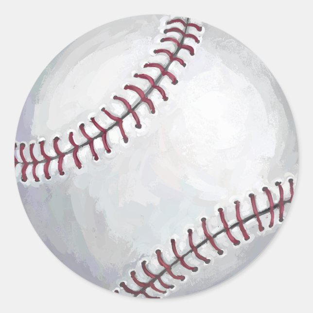 Baseball Runder Aufkleber (Vorderseite)