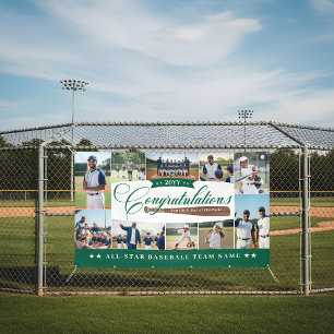 Baseball-Saison-Team-Gratulations-Fotocollage Banner
