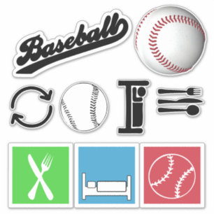 Baseball-Sammlung essen Aufkleber