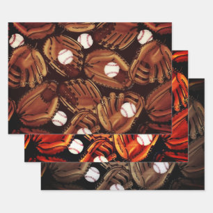 Baseball-Sammlung Geschenkpapier Set